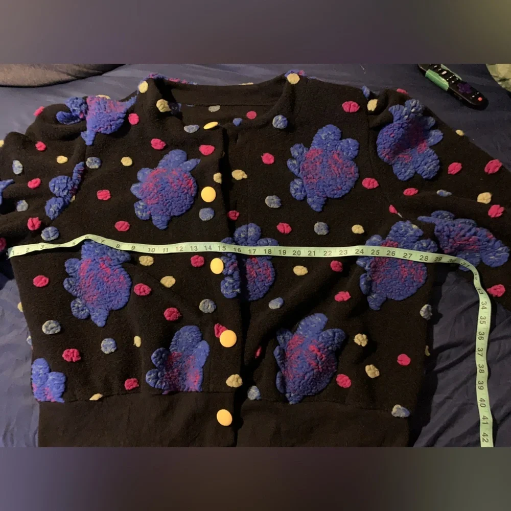 Fashion Nova 5X Teddy Jacket with Playful colorful abstract floral fuzzy Design - Picture 8 of 12